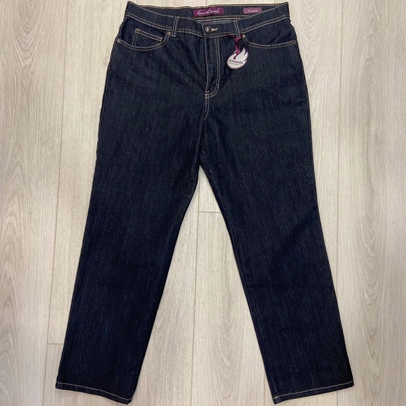 Gloria Vanderbilt 14 Short Amanda Stretch Classic Fit Dark Wash Stretch Denim - Picture 1 of 6